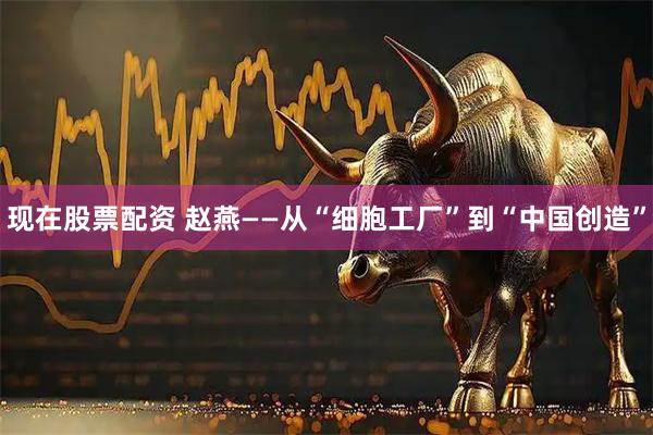 现在股票配资 赵燕——从“细胞工厂”到“中国创造”