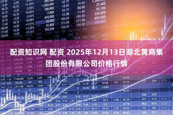 配资知识网 配资 2025年12月13日湖北黄商集团股份有限公司价格行情